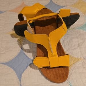 Yellow Strappy Sandals